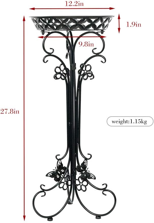 2 Pack Metal Potted Plant Stand Tall Flower Pot Stands Potted Holder Indoor Outdoor Decorative Plant Display Rack for Garden