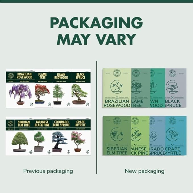 Bonsai Tree Seed Starter Kit - Mini Bonsai Plant Growing Kit, 3 Types of Seeds, Potting Soil, Pots, Pruning Shears Scissor Tool, Plant Markers, Wood Gift Box, Fathers Day Gardening Gifts Ideas