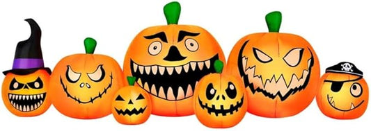 Novelty Lights Occasions Pumpkin Patch Halloween Inflatables, Pumpkin Yard Decoration, Outdoor Halloween Party Décor, 8.5 Feet