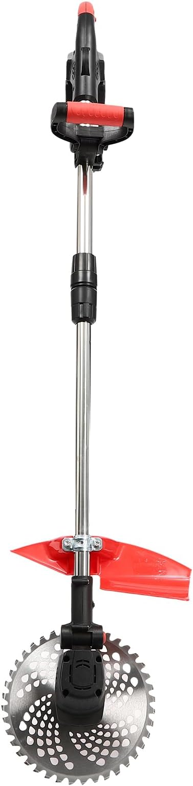 Electric Weed Wacker Eater Cordless, 21V Lightweight No-String Weed Trimmer with 2x3000mAh Batteries 3 in 1 Stringless Grass Trimmer/Edger/Brush Cutter with 3 Types Blade for Garden Yard Lawn