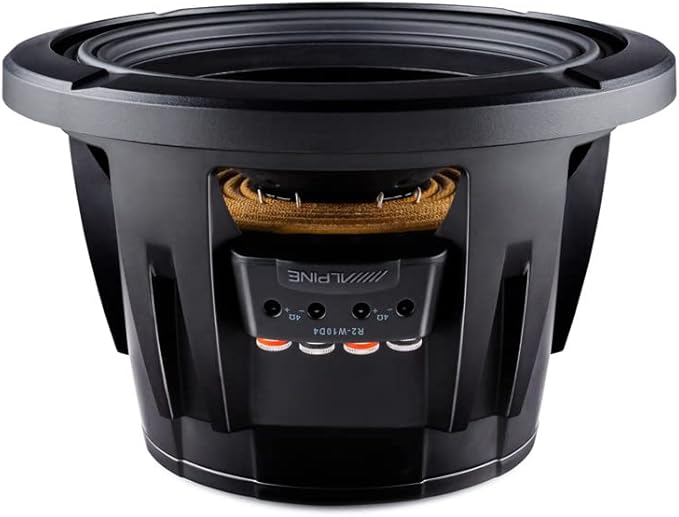 Alpine R Series 10-Inch Bass Package - One R Series R2-W10D4 Subwoofer with S Series S-A60M Amplifier