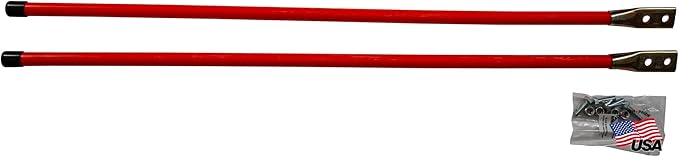 Buyers Products 1308110 Fluorescent Nylon Orange Guide Kit, 3/4" X 36", Bolt-On, Aftermarket Snow Plow Blade Marking Guide Kit, Bumper Guides for Pickup Trucks, Bumper Sights and Road Safety