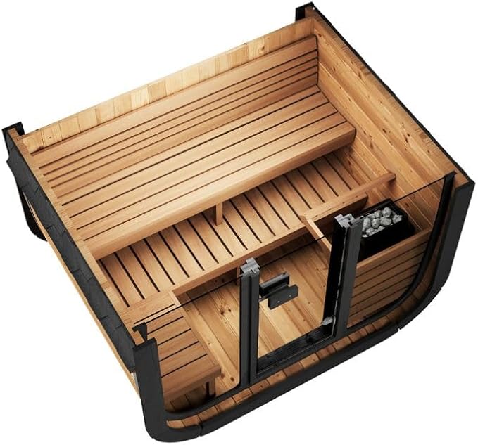 Model CL5G, Cube-Series Outdoor Home Sauna Kit, Up to 4 Persons (Sauna Heater & Sauna Stones Included)