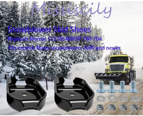 2-Pack 1727854BMYP Snowblower Skid Shoes Replaces Murray ST1028S 966D,John Deere 928E 1130SE,Simplicity L1428E L1630E,Briggs & Stratton 924MD BM1227MD etc.