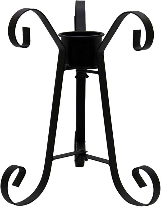 VOREEN 10-Inch Metal Gazing Ball Stand for 8-12 Inch Garden Globe, Outdoor Decor Garden Yard Accessories, Black