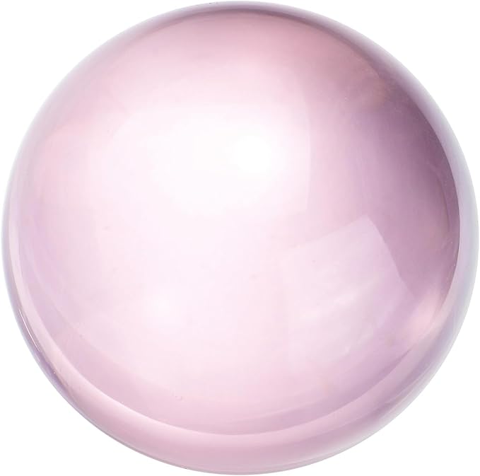 uxcell 50mm/2" Crystal Sphere Ball Glass Solid Decorative Sphere Crystal Ball Prop Ornament for Feng Shui Divination Fortune Telling Tabletop Fountain Decoration, Pink
