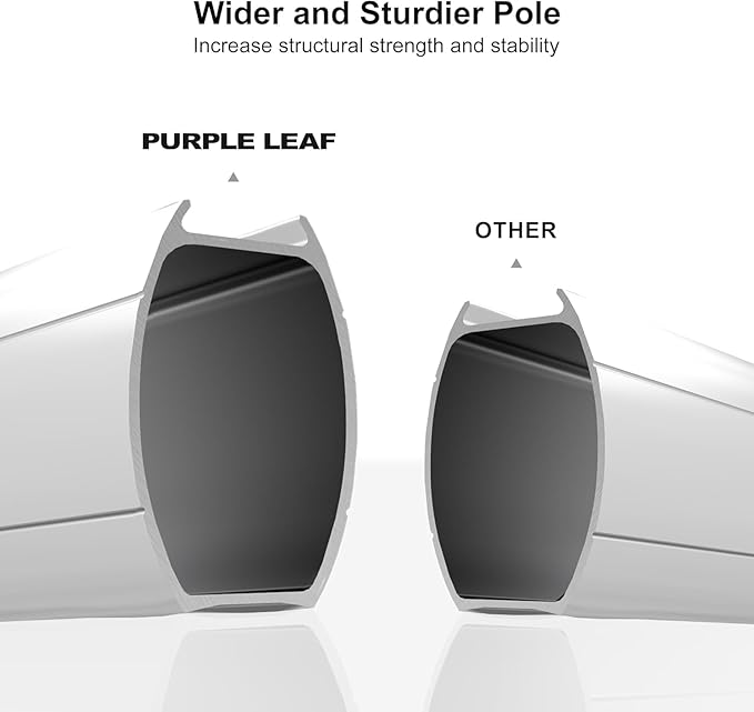 PURPLE LEAF 12ft Patio Umbrella With Base Solar powered LED Cantilever Umbrella with LED lights Windproof Outdoor Offset Umbrella for Garden Deck Pool Patio, Beige