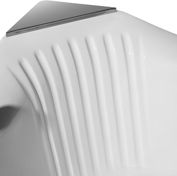 ARIEL 59" Triangular Platinum Whirlpool Bathtub with 22 Hydro Jets, Two-Person Jetted Hot Tub with Customizable Massage, Waterfall, Hot/Cold Inlets & Smart Features