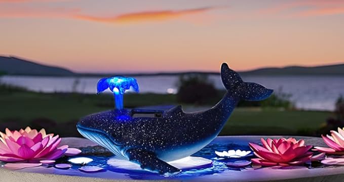 Humpback Whale Statue Miniature Figurines Landscape Garden Whale Art Figurines Home Living Room Aesthetic Decor Floating Shelf Coffee Table Office Desk Bathroom Counter Decor & Housewarming Gift