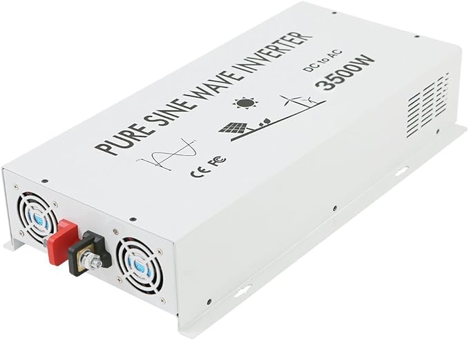 WZRELB Off Grid 3500W Pure Sine Wave 12V DC to 120V AC Solar Power Inverter Home Power Generator
