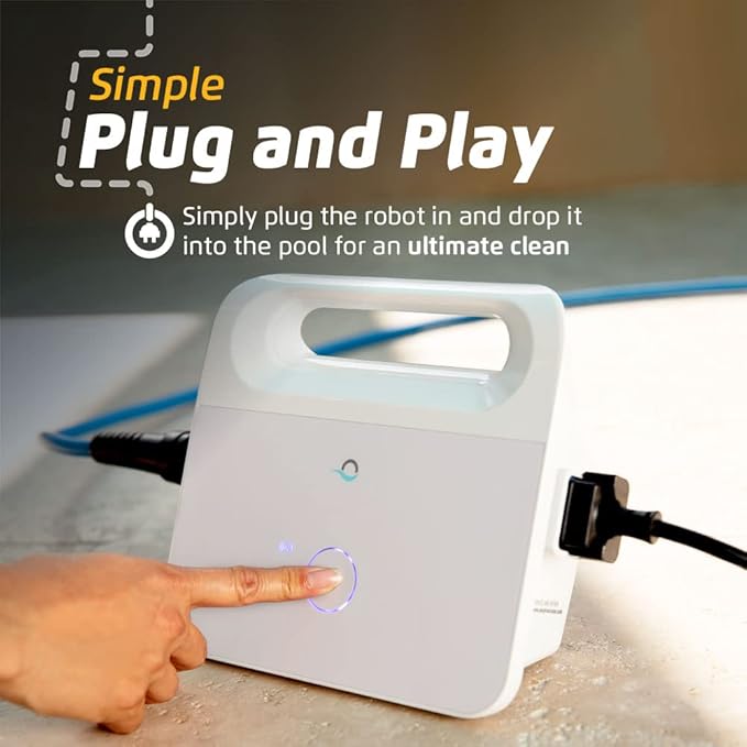 Dolphin 2025 Model Explorer E30 Wi-Fi Automatic Robotic Pool Vacuum Cleaner, Wall Climbing, Waterline Scrubber Brush, Ideal for Inground Pool 50 FT in Length