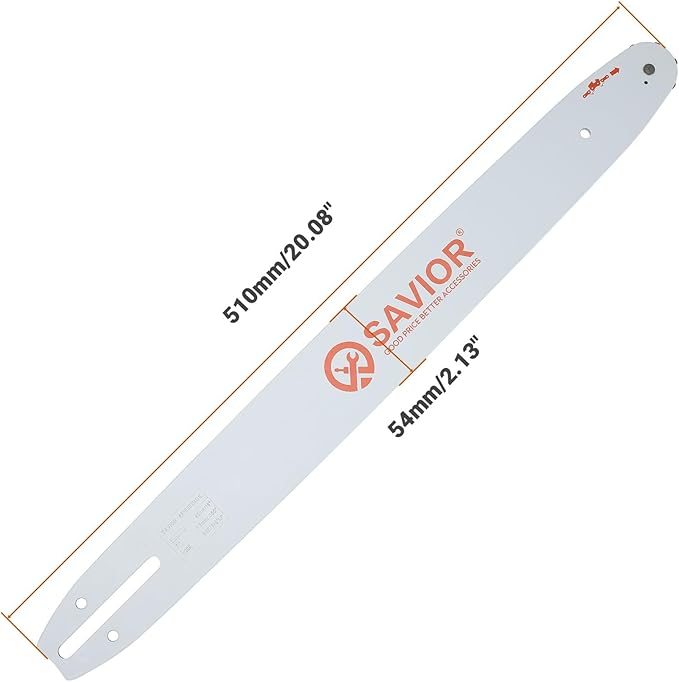 Savior 18 Inch Chainsaw Guide Bar and Chain Combo, 3/8" LP Pitch .050" Gauge 62 Drive Links Replace Oregon 180SDEA041 39272 Guide Bar, Fits Poulan Ego Greenworks Echo Kobalt and More (3 Chains+ 1 Bar)