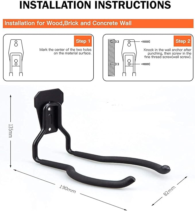 2pcs String Trimmer Hanger, Weed Eater Wall Mount, String Trimmer Hanger Garage, String Trimmer Wall Mount, Weed Eater Hangers for Garage Wall, for Garage Wall Tool Organizers and Storage, No Trimmer
