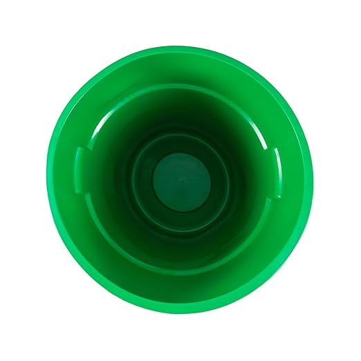 PRO&Family 20 Gallon Trash Can with Lid Round Ingredient Storage Containers Recycling Bin Kitchen Garbage Can Office Garbage Can Trash Barrel Plastic Barrel Yard Waste Bin Outdoor Trashcan (4, Green)