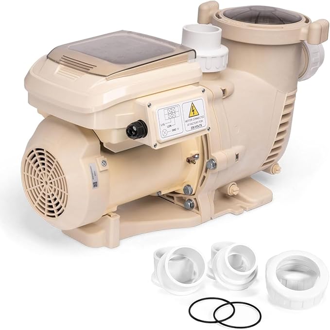 XtremepowerUS 1.5 HP Variable Speed Swimming Pool Pump 230V, In-Ground Pool, 6,660 GPH High Performance Max 1.75HP