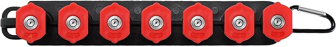 Tool Daily Pressure Washer Tips, 0 Degree Red Power Washer Nozzle Tips 7 Pack with Nozzle Holder, 1/4 Inch Quick Connect, 4000 PSI