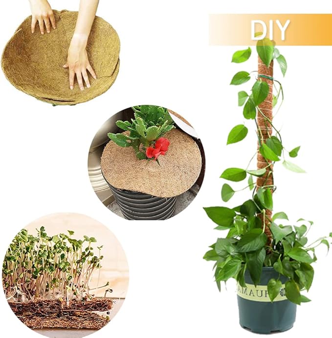 Coco Liner Roll, Yarrdfir 12x40 inch Natural Coconut Liners for Planter Flower Basket, Reptile Carpet, Natural Coconut Fiber mat, Garden Decoration, Animal pet pad