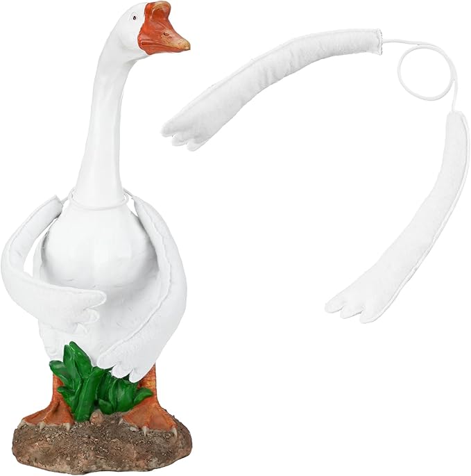 Poseable Goose Wings for 23''-28" Porch Goose Adjustable White Wire Geese Arm Wings Costume Accessories for Front Porch Lawn Patio Yard Decoration