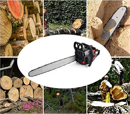 Topteng Gas Chainsaw 20 Inch, 62cc Bar Powered Engine 2 Cycle Gasoline Chainsaw Cutting Wood Gas Sawing Aluminum Crankcase Chain Saw