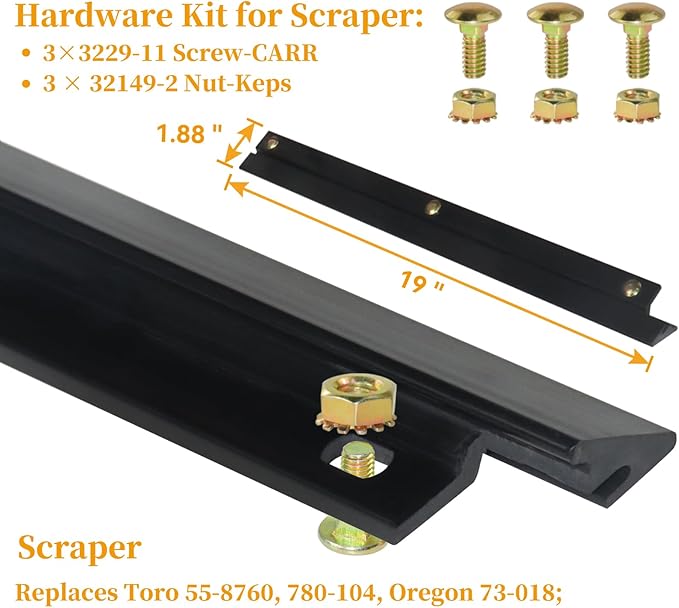 99-9313 Snow Blower Paddles with 55-8760 Scraper Blade 55-9300 Drive Belt Replaces Toro 99-9313 Kit, Toro 55-8760 for Toro CCR 2000, CCR 2400, CCR 2400R, CCR 2500, CCR 3000 GTS Snowthrowers