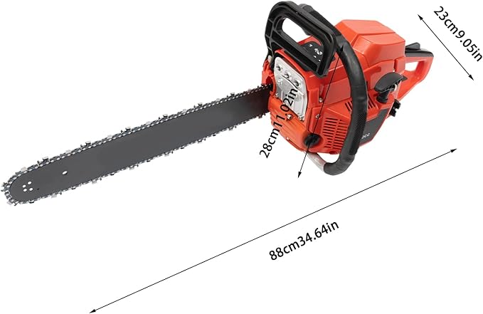 Gas Chainsaw, 2Stroke/4Stroke Gasoline Chainsaw Power Chain Saws Handheld Cordless Petrol Chainsaws For Wood Cutting Forest Felling Tree Pruning Shrub Pruning (2Stroke 20In 2200W 52CC)