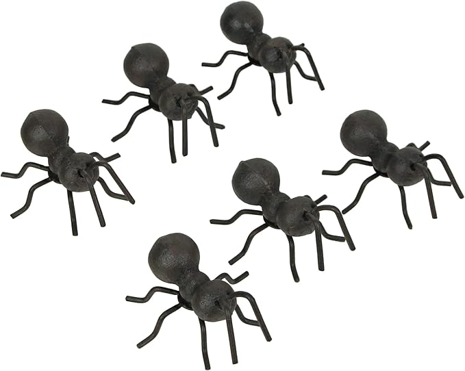 Set of 6 Cast Iron Ant Sculptures Home Garden Decor Metal Outdoor Statue Yard Art