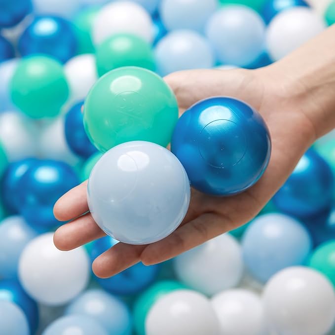 TRENDPLAY Plastic Balls for Ball Pits 2.2 Inch, Pack of 50 100 200 500 Hollow Balls, Perfect for Toddler Baby Pools,Party,Festival Decoration