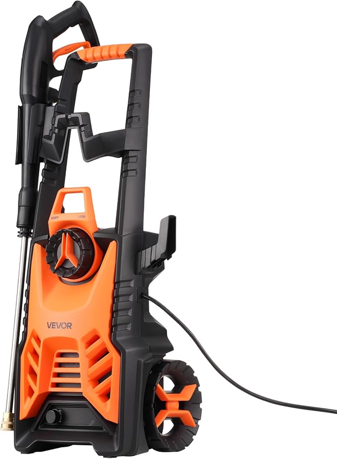 VEVOR Electric Pressure Washer, Max 4500 PSI and 3.2 GPM, High Power Pressure Cleaning Machine with 4 Quick Connect Nozzles and a Foam Cannon, Ideal for Cars/Fences/Driveways/Patios/Home Cleaning