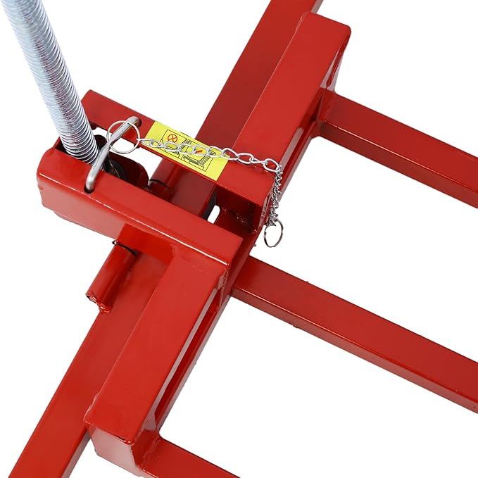Ride on Lawn Mower Jack Lift, 800 Lbs Capacity Lawn Tractor Lifter Telescopic Maintenance Jack for Lawn Mowers and Garden Tractors, Lawn Tractor + 45°Tilt Adjustable (Red)