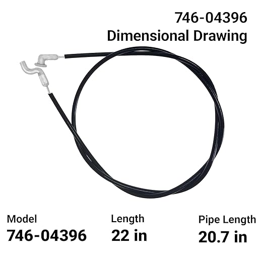 946-04396A Speed Selector Cable for MTD Cub Cadet Craftsman Troy-Bilt Snow Blower – Replaces 746-04396 & 746-04396A