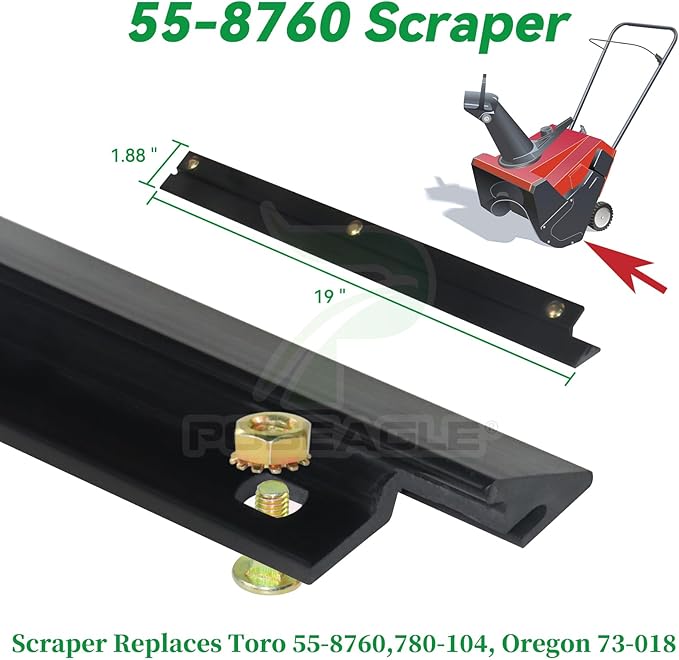99-9313 Snow Blower Paddles with 55-8760 Scraper Blade 95-6151 Belt for Toro CCR 2400, CCR 2450, CCR 2450 GTS, CCR 2500, CCR 3000, CCR 3000 GTS, CCR 3600, CCR 3650, CCR 3650 GTS Snowthrowers