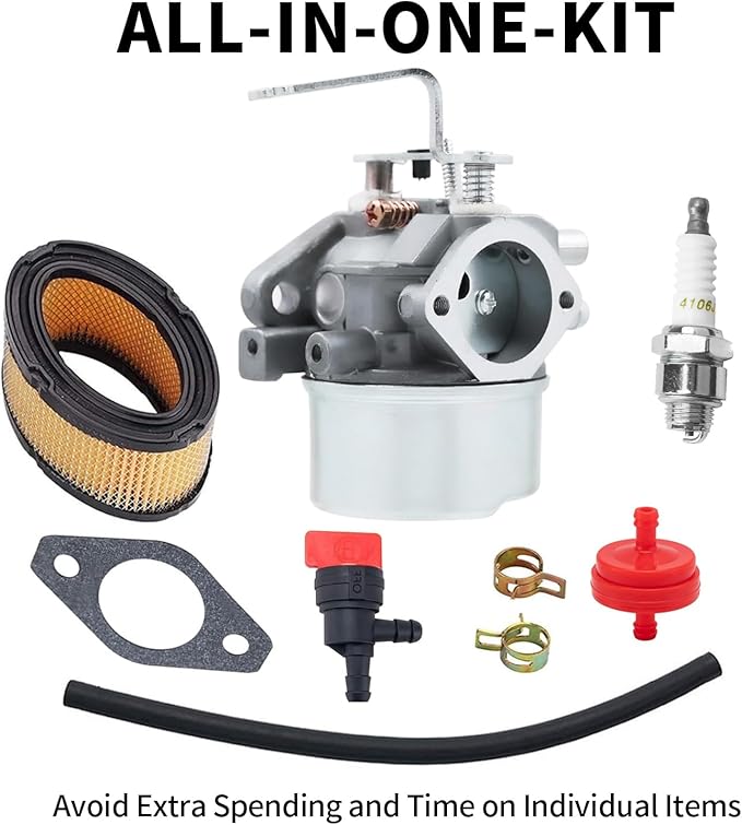 640152 Carburetor for Tecumseh 640023 640152A 640051 640140 640260B HM80 HM90 HM100 8-10 HP Engine Snow Blower with 33268 Air Filter Spark Plug kit