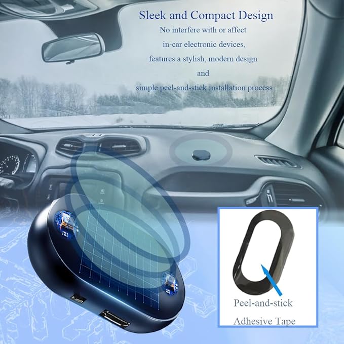Riloer Electromagnetic Wave Anti Freezing And Snow Removal Device 4pc, Anti Freeze Electromagnetic Car Defroster For Snow Removal, Electromagnetic Car Snow Removal Device