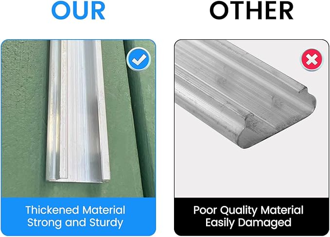 20 Set 6.6 Ft Greenhouse Lock Channel and Spring Wire，Aluminum Alloy Lock Channel and PVC Coated Spring Wires for Fixing Greenhouse Plastic Cover