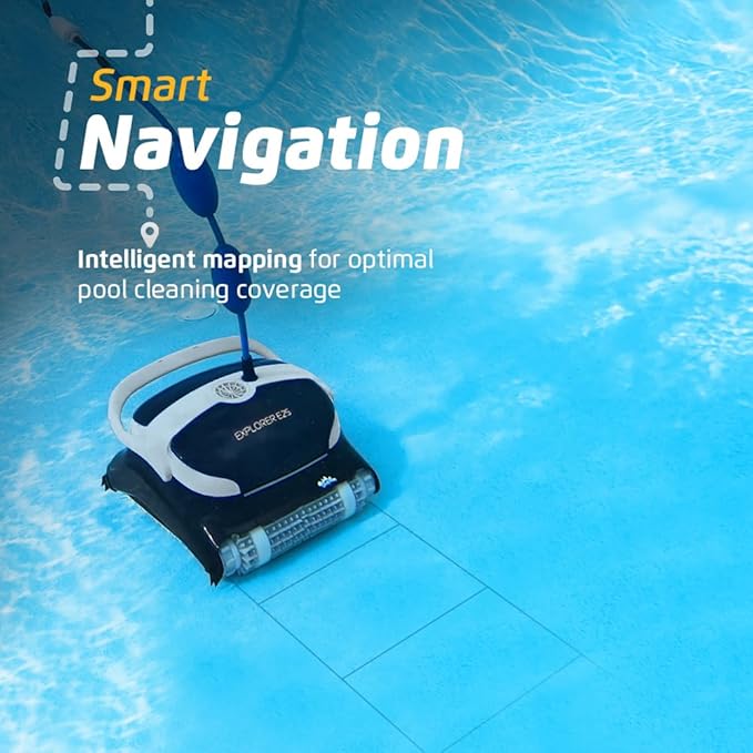 Dolphin (2025 Model) Explorer E25 Wi-Fi Robotic Pool Vacuum Cleaner Pools up to 50 FT - Waterline Scrubber Brush