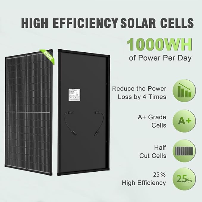 400 Watt Solar Panels Kit, (200w 2 Pack, 30A PWM Charge Controller) 12V 200W Solar Kit Monocrystalline PV Module for RV Home Roof Boats Trailer Shed Off-Grid System (400w kit (200w*2))