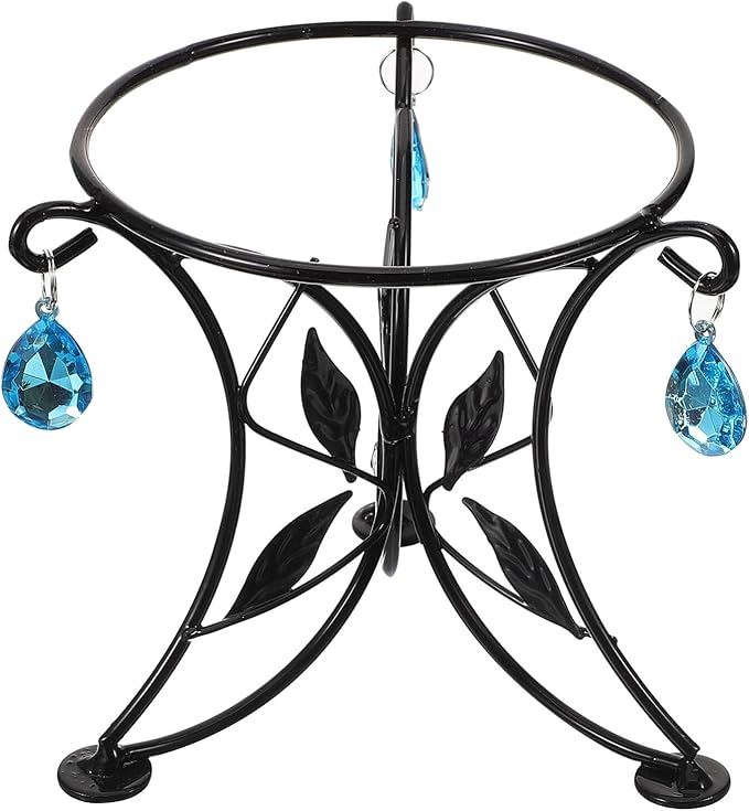 Yardwe Gazing Ball Stand, Metal Ball Stand Crystal Ball Stand Globe Stand Sphere Holder Glass Bowl Ring Metal Egg Stands (5" Diameter)