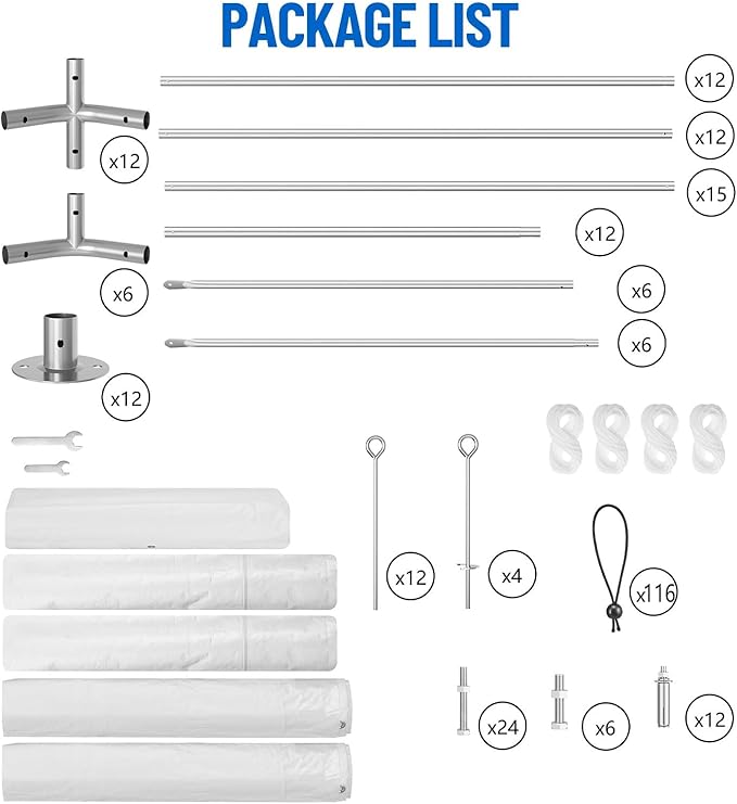 20'X32' Party Tent with Removable Sidewall Windows, Outdoor Heavy Duty Wedding Gazebo, Event Shelter Wedding Canopy Tent for Parties Carport BBQ, White & Straight Edge