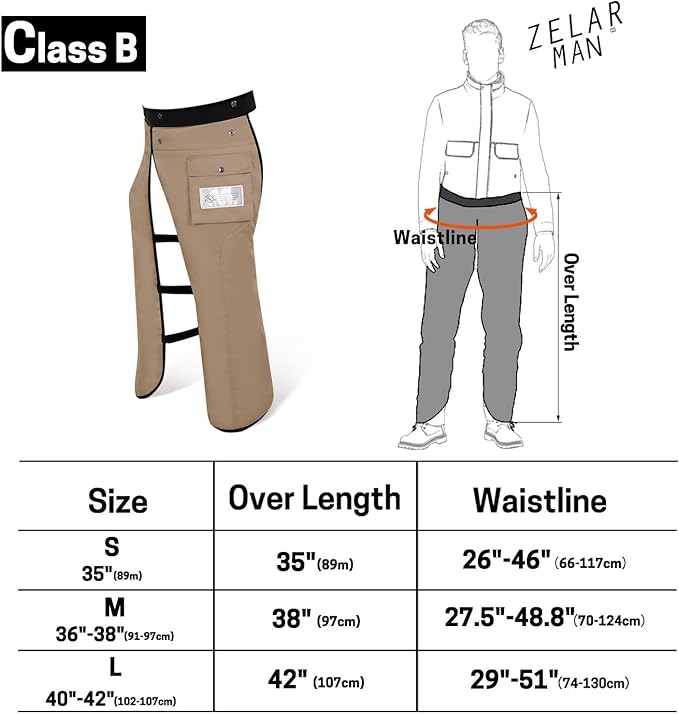 Chainsaw Chaps Apron Wrap 8-layer for Men/Women Loggers Forest Workers Protective Chain Saw Pants Adjustable