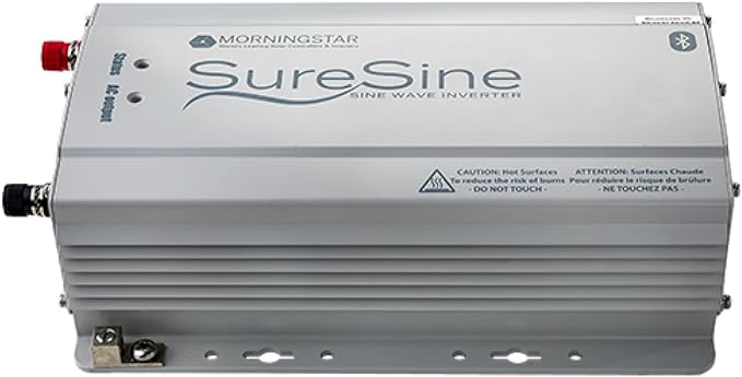Morningstar SureSine 300W Pure Sine Wave Off-Grid Inverter - 24VDC, 120VAC, 60Hz, Type B AC Terminals (SI-300-24-120-60-B) - DC to AC Converter, Solar/Non-Solar Systems, Bluetooth Mobile Apps