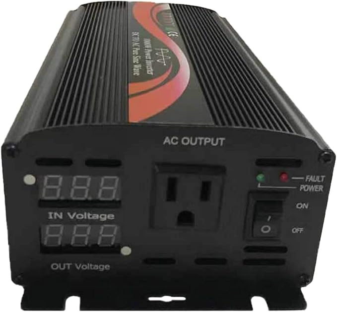 1000W Pure Sine Wave Power Inverter 48V DC to 110V 120V AC 60HZ with LED Display US Output Socket for RV Camping Home Solar