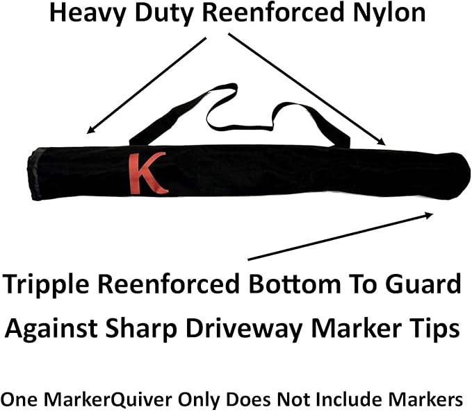 Keyfit Tools MarkerQuiver ~Driveway Markers Snow Plow Stakes MarkerBag Installation Tool Holds Driveway Markers Efficiently Install Driveway Reflectors