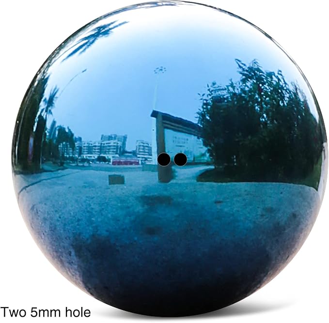 Stainless Steel Blue Gazing Mirror Ball,12inch