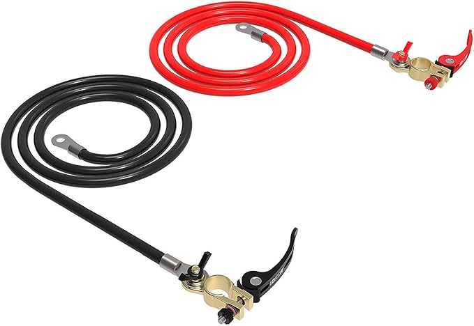 EDECOA Battery Cables 3 AWG 1m Pure Copper Inverter Cables for Car, Power Inverter, RV, Boat
