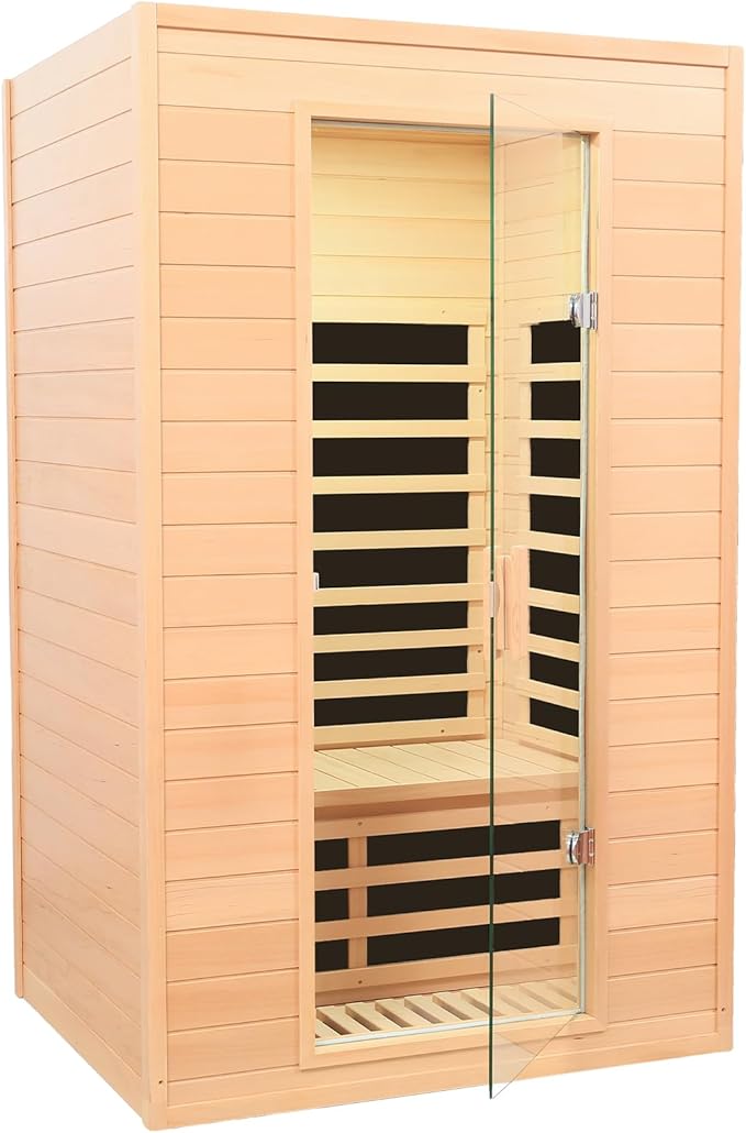 Infrared Saunas for Home 1 Person Indoor Sauna,Dry Sauna for Home Low Emf Infrared Sauna 1500W Indoor Saunas for The HomeTraditional Sauna,Room:72.83 * 43.11 * 35.35Inch