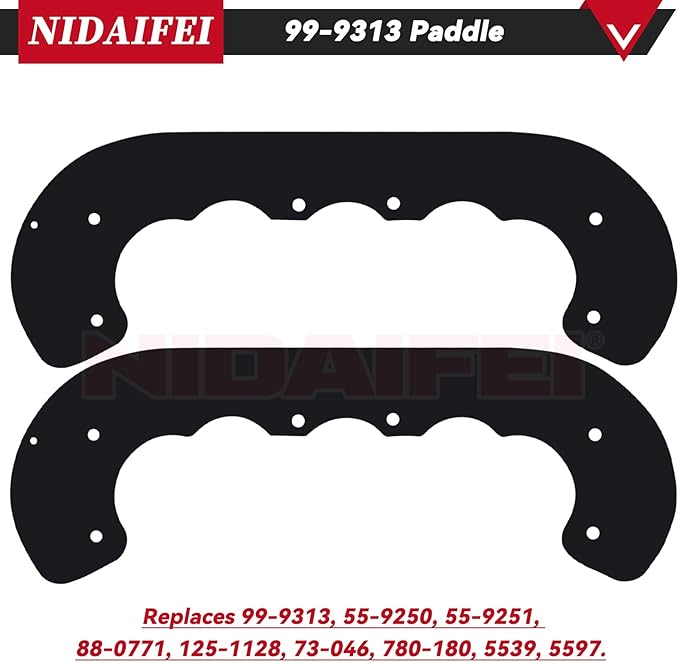 99-9313 Snow Blower Paddles with 55-8760 Scraper Replaces 125-1128 55-9250 55-9251 55-9252 88-0771 73-046 780-180 for Toro 20" 21" CCR2000 CCR2400 CCR2450 CCR3000 CCR3600 CCR3650 Snowthrower