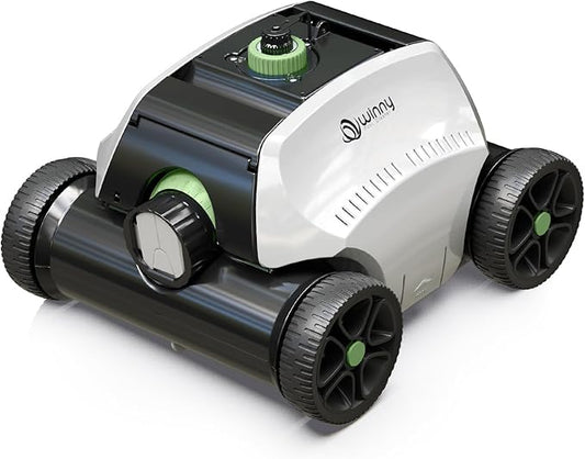 (2025 Upgrade) Cordless Robotic Pool Vacuum for Above Ground Pools, 130-Mins Runtime Pool Cleaner with Self-Parking & 1300 Sq. Ft Coverage, Powerful Suction & 6600mAh (White&Green)