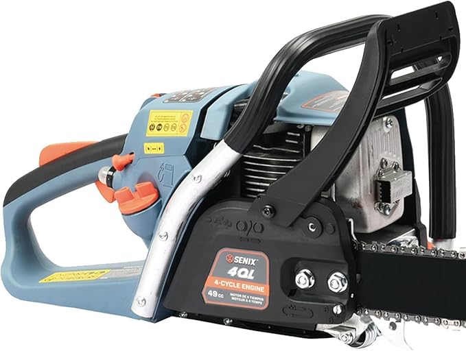 SENIX 18" Gas Chainsaw 49cc Gas Powered Chainsaws, Cordless Chain Saw for Wood Cutting and Tree Trimming, Loop Handle, CS4QL-L1