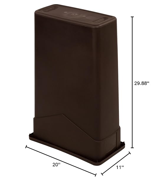 Carlisle FoodService Products 34202369 TrimLine Polyethylene Waste Container, 23 Gallon Capacity, 20" Length x 11" Width x 29.88" Height, Dark Brown (Case of 4)