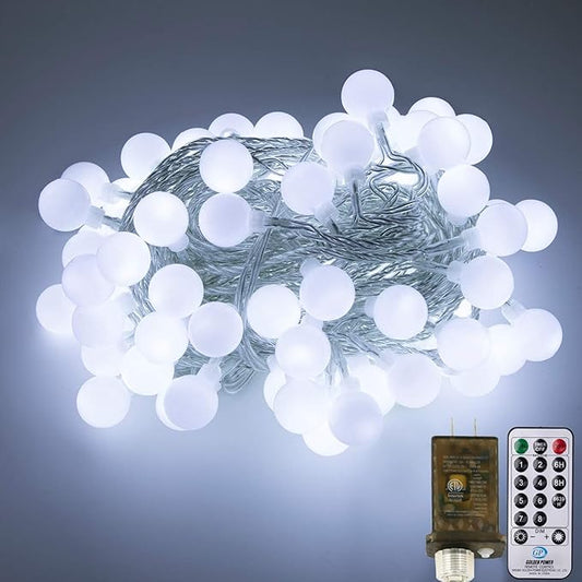 AWQ 200 LED Christmas Lights Christmas String Lights Decoration Lights for Christmas Home Garden Wedding Party Xmas Tree Bedroom Indoor Outdoor Decor (200, White)